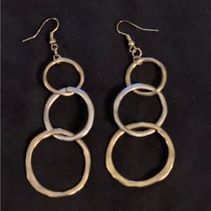 Elegant Gold and Silver Hoop Earrings
